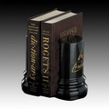 Genuine Black Marble Hazelton Bookend (Set of 2)